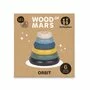 Jucarie de stivuire, Petite&Mars, Turn Orbit Wood of Mars, 10 cm, 36 luni+, Albastru/Multicolor - 2