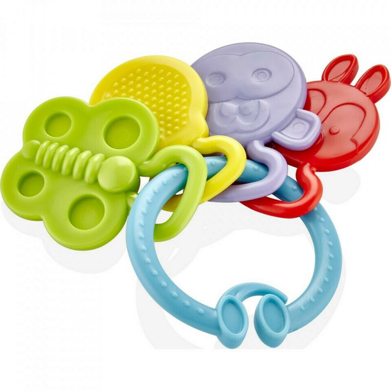 Babyjem - Jucarie dentitie Rattle Teether (Culoare: Rosu)