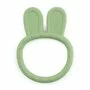 Jucarie dentitie, Petite&Mars, Iepuras, Moale, Efect calmant al gingiilor, Silicon, Fara BPA, 0 luni+, Verde - 1