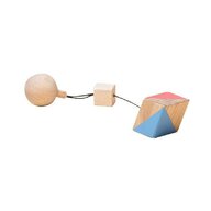 Mobbli - Jucarie din lemn corp geometric romboedru, colorat, pentru carusel / centru de activitati, 