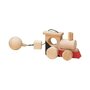 Jucarie Montessori din lemn, tractor pentru centru activitati, portocaliu-negru, Mobbli - 1