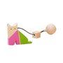 Mobbli - Jucarie din lemn pisica, colorat, pentru carusel / centru de activitati,  - 1