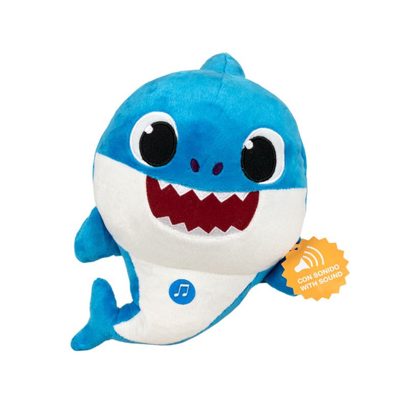 Play by play - jucarie din plus cu sunete daddy shark, baby shark, 43 cm