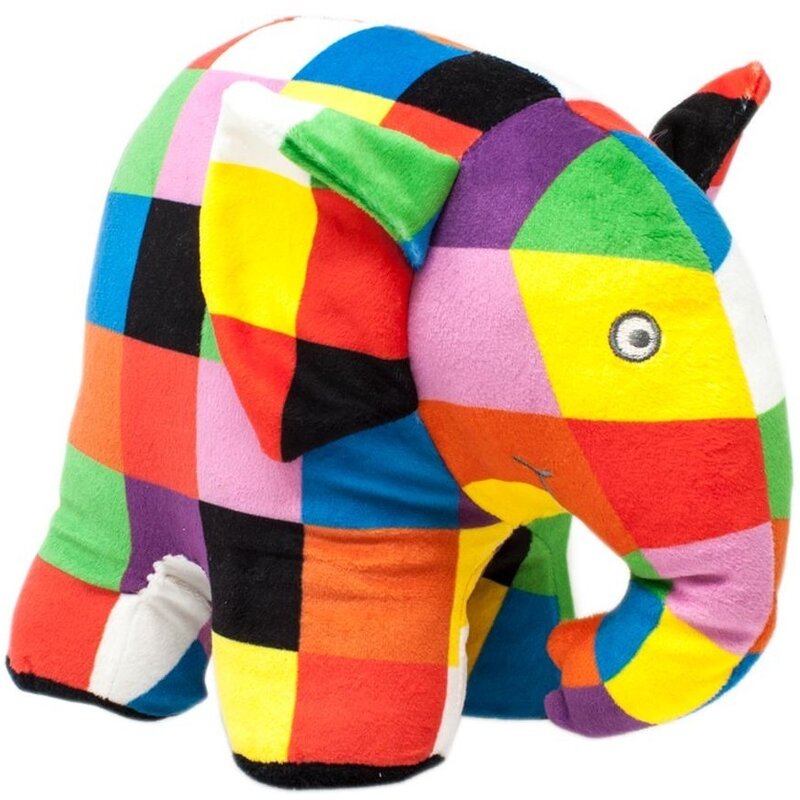 Rainbow designs - jucarie din plus elefantul elmer, 21 cm
