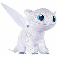 Play by play - Jucarie din plus Light Fury Sparkle, Dragons, 40 cm