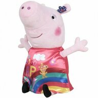 Play by Play - Jucarie din plus 17 cm, Cu rochie din satin, Just so Happy Peppa Pig