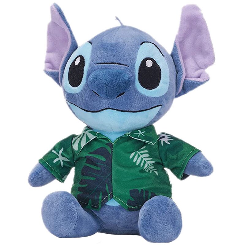 Play by play - jucarie din plus stitch hawaii cu camasa verde, lilo & stitch, 28 cm