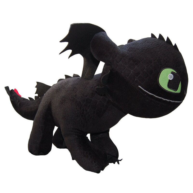 Play by play - jucarie din plus toothless, how to train your dragon, 60 cm