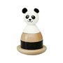 Jucarie educativa stivuit si sortat 10x15 cm din lemn FSC, model panda, +1 ani, byASTRUP - 1