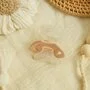 Jucarie pentru dentitie, BabyOno, Suprafata ce permite aplicarea de gel pentru gingii, Se poate pune in frigider pentru racire, Fara BPA, Din silicon, 3 luni+, Bej/Roz - 2