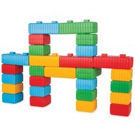 Pilsan - Set de constructie Cuburi Brick Blocks and Car Set,   43 piese
