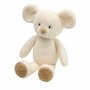 Jucarie plus bebelusi, Nattou, Cuddly Mouse, 24 cm, Material moale si pufos, Stimuleaza simtul tactil si motricitatea fina, Prieten de joaca si mangaiere, 0 luni+, Bej - 2