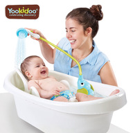 Jucarie portabila pentru dus - pentru bebelusi si copii, in forma de elefant - bleu, 0-24 luni, Yookidoo
