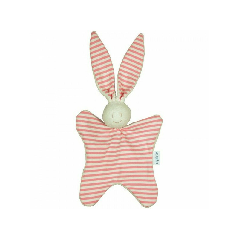 Jucarie textila din bumbac organic - keptin jr - rabbit pink