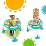 Jumper interactiv, Bright Starts, Playful Pond 2 in 1, Scaun rotativ 360, Inaltime reglabila in 3 pozitii, Cu sunete si lumini, Cu 7 jucarii, Cu trambulina detasabila, 88x88 cm, 12 luni+, Multicolor - 16