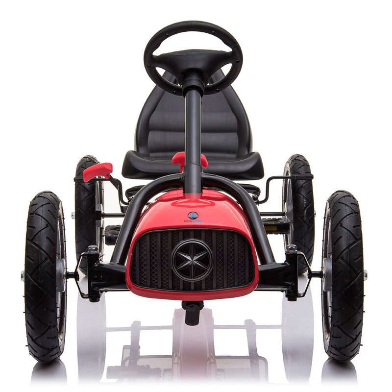 Kidscare - kart cu pedale si roti gonflabile corssa rosu