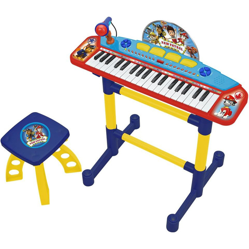Keyboard electronic cu microfon si scaunel paw patrol
