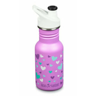 Kid Classic Narrow Orchid Hearts - Recipient din otel inoxidabil 355 ml cu capac sport