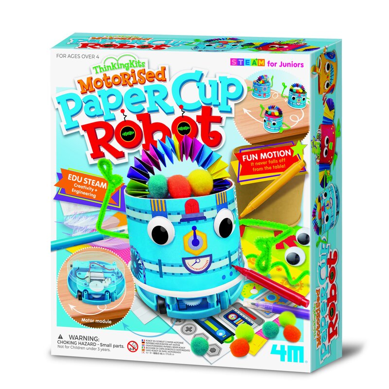 Kit creativ STEM - Robotul din carton, Thinking Kits