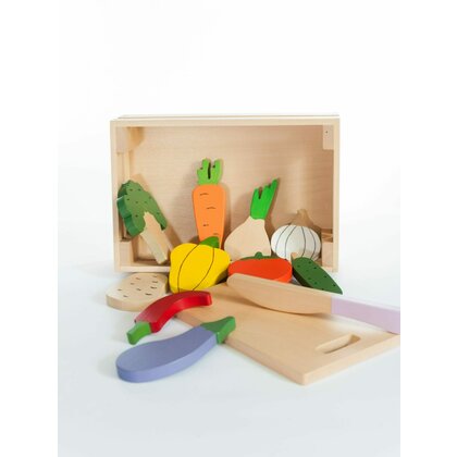 Marc toys - Ladita cu fructe si legume, jucarie handmade 