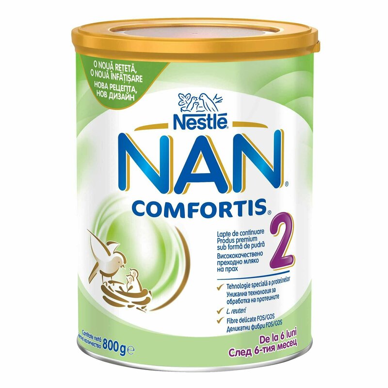 Nestle - Lapte praf Nan 2 Comfortis, 800g