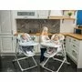 Lorelli - Scaun de masa Multifunctional Ventura Pliabil, 2 in 1, Cu melodii, Cu leganare Frosty Stars, Verde - 6