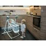 Lorelli - Scaun de masa Multifunctional Ventura Pliabil, 2 in 1, Cu melodii, Cu leganare Frosty Stars, Verde - 8