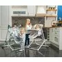 Lorelli - Scaun de masa Multifunctional Ventura Pliabil, 2 in 1, Cu melodii, Cu leganare Frosty Stars, Verde - 13