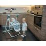 Lorelli - Scaun de masa Multifunctional Ventura Pliabil, 2 in 1, Cu melodii, Cu leganare Frosty Stars, Verde - 22
