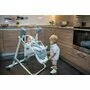Lorelli - Scaun de masa Multifunctional Ventura Pliabil, 2 in 1, Cu melodii, Cu leganare Frosty Stars, Verde - 23