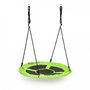 Leagan pentru copii rotund, tip cuib de barza, suspendat, 100 cm, Ecotoys MIR6001 - Verde - 2