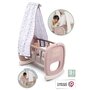 Leagan pentru papusa Smoby Baby Nurse Cradle maro cu baldachin - 2