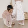 Leagan pentru papusa Smoby Baby Nurse Cradle maro cu baldachin - 6
