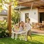 Leagan suspendat Boho, Baby Mix,  Pentru gradina si interior, Dimensiuni 80×60×120 cm, Sustinere pana la 125 kg, Bej - 2