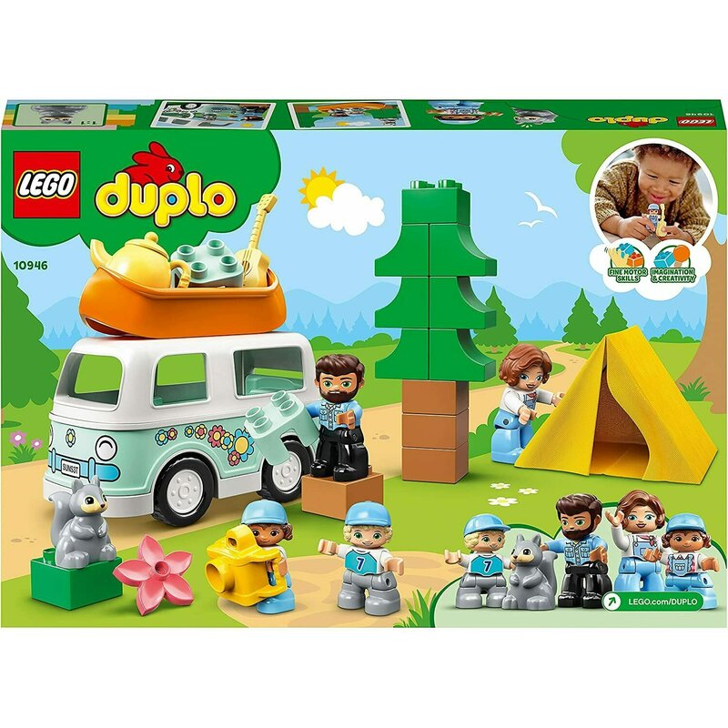 Lego - DUPLO AVENTURA CU RULOTA DE VACANTA A FAMILIEI 10946