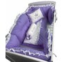 Lenjerie de pat bebelusi 120x60 cm 8 piese Deseda Regal Violet - 1