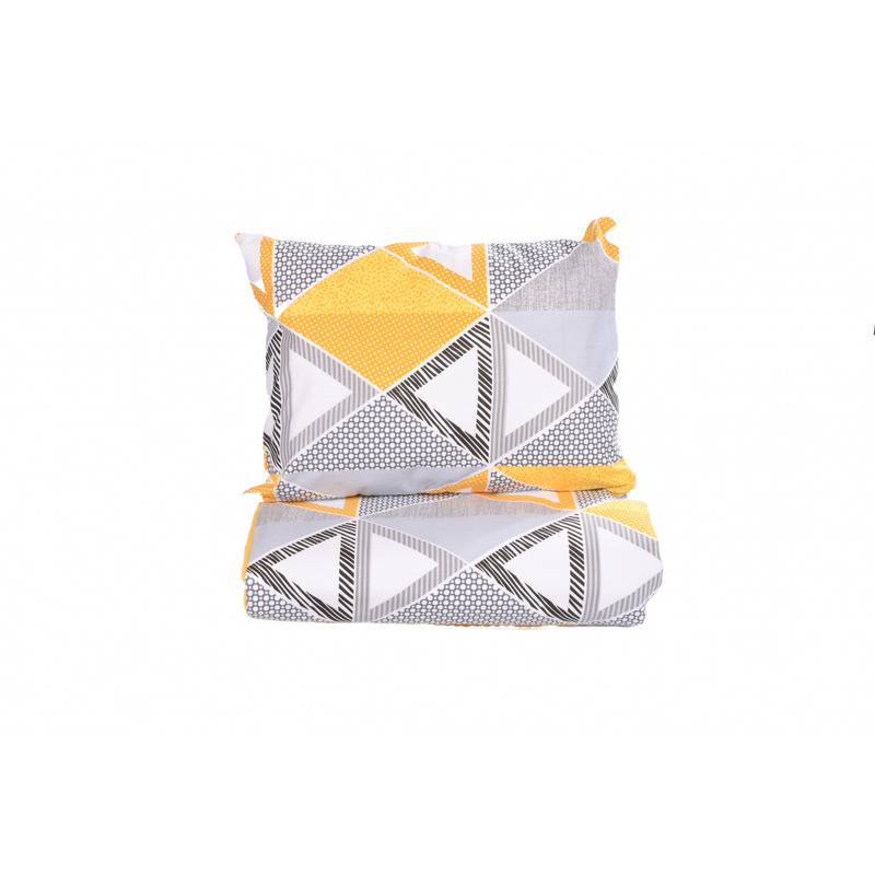 Lenjerie patut gradinita 5 piese bumbac 100% model forme geometrice
