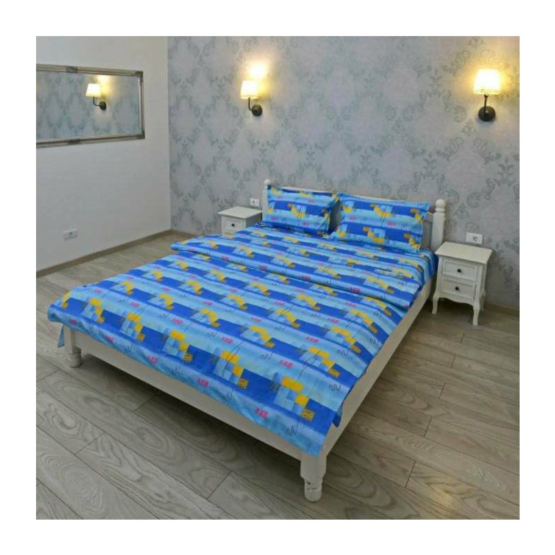 Somnart - lenjerie pentru 2 persoane ultrasleep xxl, bumbac 100%, albastru