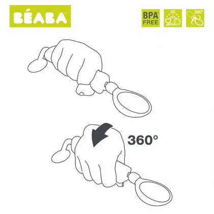 Beaba - Lingurita Rotativa 360, Verde