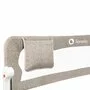 Protectie laterala pat, Lionelo, Eva, Cu buzunar accesorii, 150x35 cm, Conform cu standardul european de securitate BS7072, Bej - 8