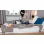 Protectie laterala pat, Lionelo, Eva, Cu buzunar accesorii, 150x35 cm, Conform cu standardul european de securitate BS7072, Bej - 12