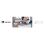 Protectie laterala pat, Lionelo, Eva, Cu buzunar accesorii, 150x35 cm, Conform cu standardul european de securitate BS7072, Gri - 20