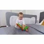 Protectie laterala pat, Lionelo, Hanna, Cu buzunar accesorii, 150x66 cm, Conform cu standardul european de securitate BS7072, Gri - 12