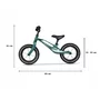 Bicicleta fara pedale, Lionelo, Bart Air, Usoara, Cu roti gonflabile, Cu cadru din magneziu, Cu ghidon si sa reglabile, Greutate 3.8 Kg, 12 inch, Conform cu standardul european de securitate EN71, Green Forest - 13