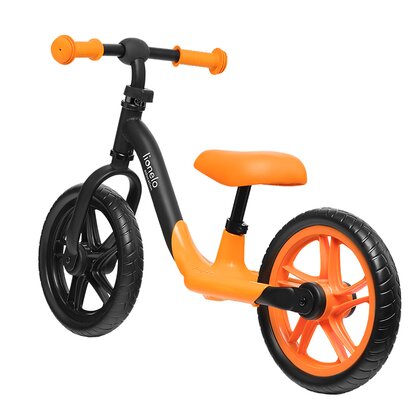 Lionelo - Bicicleta usoara fara pedale Alex, Cu ghidon si sa reglabile, Greutate 3.3 Kg, Cu roti din spuma EVA, 12 inch, Orange