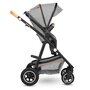 Lionelo - Carucior Amber, 2 in 1, Cadru aluminiu, Cu landou intarit si salteluta moale, Reversibil, Maner ajustabil, Huse pentru picioare, ploaie, Plasa de tantari, Geanta parinti, Pana la 22 kg, EN1888-1, EN1888-2, EN1466, Gri deschis - 38
