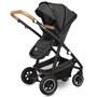 Lionelo - Carucior Amber 3 in 1, Cadru aluminiu, Cu landou intarit si salteluta moale, Scoica auto, Reversibil, Maner ajustabil, Huse pentru picioare, ploaie, Plasa de tantar, Geanta parinti, Pana la 22 kg, EN1888-1,EN1888-2,EN1466,ECE R44/04, Gri inchis - 23