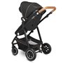 Lionelo - Carucior Amber 3 in 1, Cadru aluminiu, Cu landou intarit si salteluta moale, Scoica auto, Reversibil, Maner ajustabil, Huse pentru picioare, ploaie, Plasa de tantar, Geanta parinti, Pana la 22 kg, EN1888-1,EN1888-2,EN1466,ECE R44/04, Gri inchis - 33