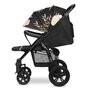 Lionelo - Carucior sport Annet Tour Lovin, Editie Limitata, De la nastere, Cu capotina impermeabila, Cu filtru UPF 50+, Cu maner reglabil, Plasa de tantari, Suport biberon, Saculet pentru picioare, Pana la 22 kg, Cu certificare TÜV SÜD, Negru - 13