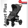 Lionelo - Carucior sport Annet Plus, De la nastere, Cu accesorii si capotina XXL reglabila, 0 - 22 Kg, Conform cu standardele europene de securitate EN1888-1 si EN1888-2, Negru - 7